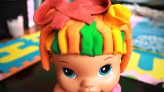 Baby Alive Doll New Hair Style PlayDoh Funny Hair [upl. by Maximilianus74]