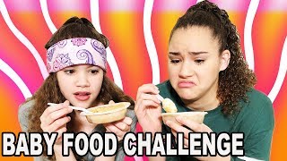 Baby Food Challenge Haschak Sisters [upl. by Aloel]