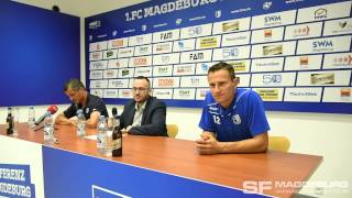 Pressekonferenz vor dem Spiel  1 FC Magdeburg gegen Hallescher FC  wwwsportfotosmdde [upl. by Pelpel]