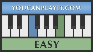 Tárrega  Recuerdos de la Alhambra Easy Piano Tutorial [upl. by Bald]