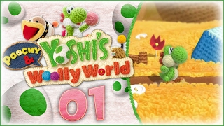 Poochy amp Yoshis Woolly World  Part 1  World 1 100 Walkthrough New Nintendo 3DS Gameplay [upl. by Rednasyl981]