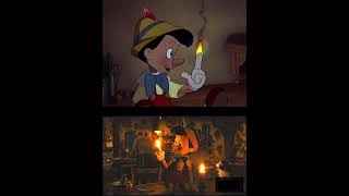 Pinocchio Gets His Finger On Fire 🔥 Comparison 19402022 shorts [upl. by Spark814]