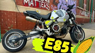 I PUT MY DUCATI PANIGALE 1199cc Swapped GROM ON E85 [upl. by Atekal]