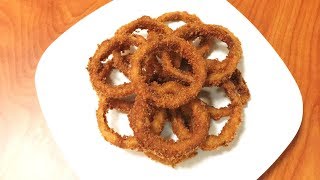 Homemade Crispy Onion Rings  Indian Style  Snacks and Appetizers [upl. by Lanrev]