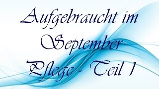 Aufgebraucht im September 2016  Pflege  Teil1  FranzisPflegeKiste [upl. by Aljan859]