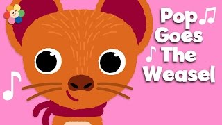 Pop Goes the Weasel with Lyrics  Music Videos  BabyFirst TV [upl. by Eitsyrk865]