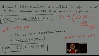 Calculate the Instantaneous and Average Power in a Capacitor  Theoretical and LTspice [upl. by Rebmac]