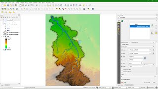 Style rivers using the interpolated line symbol layer type in QGIS [upl. by Lenoil]