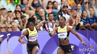 No 4100 Relay Final for Jamaica 🇯🇲🇯🇲 for the men but the women Advance 🇯🇲🇯🇲 [upl. by Doherty]