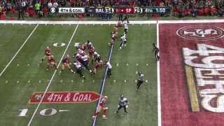 Super Bowl XLVII Ravens vs 49ers 4th Down Play Slow Mo [upl. by Gherardo]