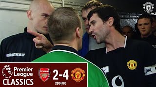 PL Classics  Arsenal 24 Manchester United 2005  Giggs Ronaldo amp OShea Silence Highbury [upl. by Neehsas]