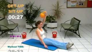 Kettlebell Abdominal Exercise ABs GetUp SitUp by FITNESS ACADEMY  CARDIO MACHINE © ® 2007 [upl. by Kenyon]