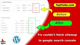 Fix couldnt fetch sitemap in google search console WordPress [upl. by Siuol]