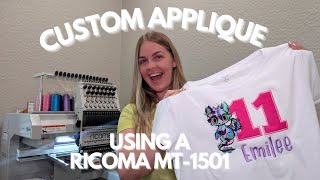 APPLIQUE DESIGN USING RICOMA MT1501  EMBROIDERY [upl. by Yelehsa]