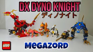 Pt7 DX Dyno Knight Megazord Review  LEGO MEGAZORD  LEGO COMBINER Pt 7 lego howto [upl. by Eninahpets]