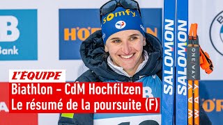 Biathlon 2022  Une course quasiparfaite signée Julia Simon pour soffrir la poursuite dHochfilzen [upl. by Naginarb]