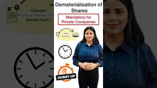 Dematerialisation of Shares  Mandatory Dematerialisation trending mca shorts viralvideo [upl. by Lynnell]