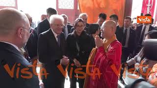 Mattarella in Cina nel Tempio di Lingyin [upl. by Ardnikat965]