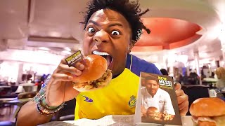 iShowSpeed Tries The MESSI BURGER 😂 [upl. by Packton]