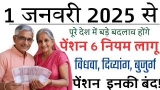 1 January 2025 Se  New Pension Rules 2025  old age pension  vidhwa Pension  divyang Pension [upl. by Tezzil]