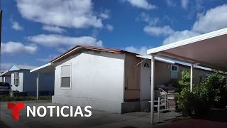 Desalojan a 900 familias de un parque de casas móviles de Miami  Noticias Telemundo [upl. by Htabmas]