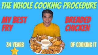 My Best Fry Breaded Chicken Cooking Procedure [upl. by Arihk]