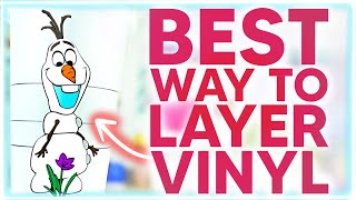 HOW TO LAYER VINYL THE EASY WAY WITH PARCHMENT PAPER  CRICUT  Layer Multiple Vinyl Easy Way [upl. by Nohcim849]