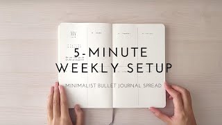 5minute Minimalist Bullet Journal Setup [upl. by Halian13]