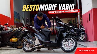 RESTOMODIF SANTUY VARIO 150  Review restorasi plus modifikasi vario 150 bore up porting [upl. by Odiug]