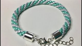 KUMIHIMO  Basic Bracelet From Start To Finish [upl. by Sidnac563]