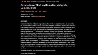 Covariation of Skull and Brain Morphology in Domestic Dogs [upl. by Hunley]