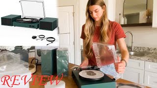 Must Watch Record Player with External Speakers Green [upl. by Yrrol]