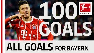 Lewandowskis Century  100 Bayern Goals [upl. by Enerual]