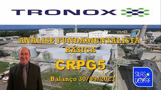 CRPG5  TRONOX PIGMENTOS DO BRASIL SA ANÁLISE FUNDAMENTALISTA BÁSICA PROF SILAS DEGRAF [upl. by Lenrad]