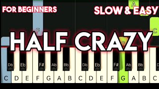 JOHNNY GILL  HALF CRAZY  FREESTYLE   SLOW amp EASY PIANO TUTORIAL [upl. by Stephenson]