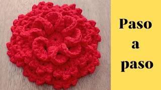 FLOR 🪷 Tejida a crochet Tutorial paso a paso [upl. by Oirogerg534]