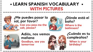 Learn Spanish Vocabulary with Pictures  Enhance Your Spanish Skills learnspanish spanish [upl. by Anitsihc236]