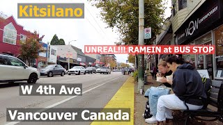 West 4th Ave Vancouver Canada  Explore Kitsilano shopping amp dining  4K City Walking Tour [upl. by Alyakem]