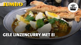 Wat eten we Gele linzencurry met ei [upl. by Elatnahc30]