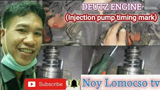 DEUTZ ENGINEinjection pump timing mark [upl. by Revkah79]