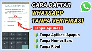 Cara mendaftar wa tanpa kode verifikasi 100 Work  login wa tanpa verifikasi [upl. by Hanahs813]