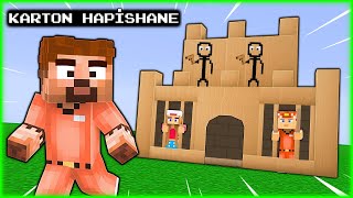 MİNECRAFT KARTON HAPİSHANEDEN KAÇIŞ 😱  Minecraft Parodileri [upl. by Hsak95]