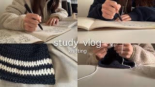 【study vlog】編み物 diary🧵｜3days2languagesknitting diary [upl. by Ennayt]