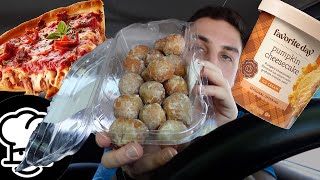 Deep Dish Pizza Pumpkin Sweet Crumbl Cookies amp More Cheat Day Mukbang 🤤 [upl. by Eveline]