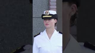 New Princess Leonor at the Navy princess leonor leonora foryou spanishroyalfamily [upl. by Nilkoorb]