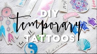 DIY Temporary Tattoos  Super Easy  Hermione Chantal [upl. by Okiram]