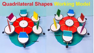 quadrilateral shapes working model  diy  simple  maths working model  maths tlm  craftpiller [upl. by Ivgnout]