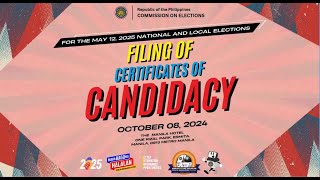 LIVE Filing of COCs for 2025 elections — Day 8 [upl. by Raquel]