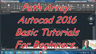 Path Array Autocad 2016 cad software  online autocad classes Part 2230 [upl. by Lirva948]