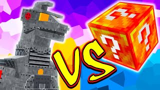 GODZILLA MECHA VS LUCKY BLOCK LAVA MINECRAFT LUCKY BLOCK CHALLENGE [upl. by Drawyeh177]